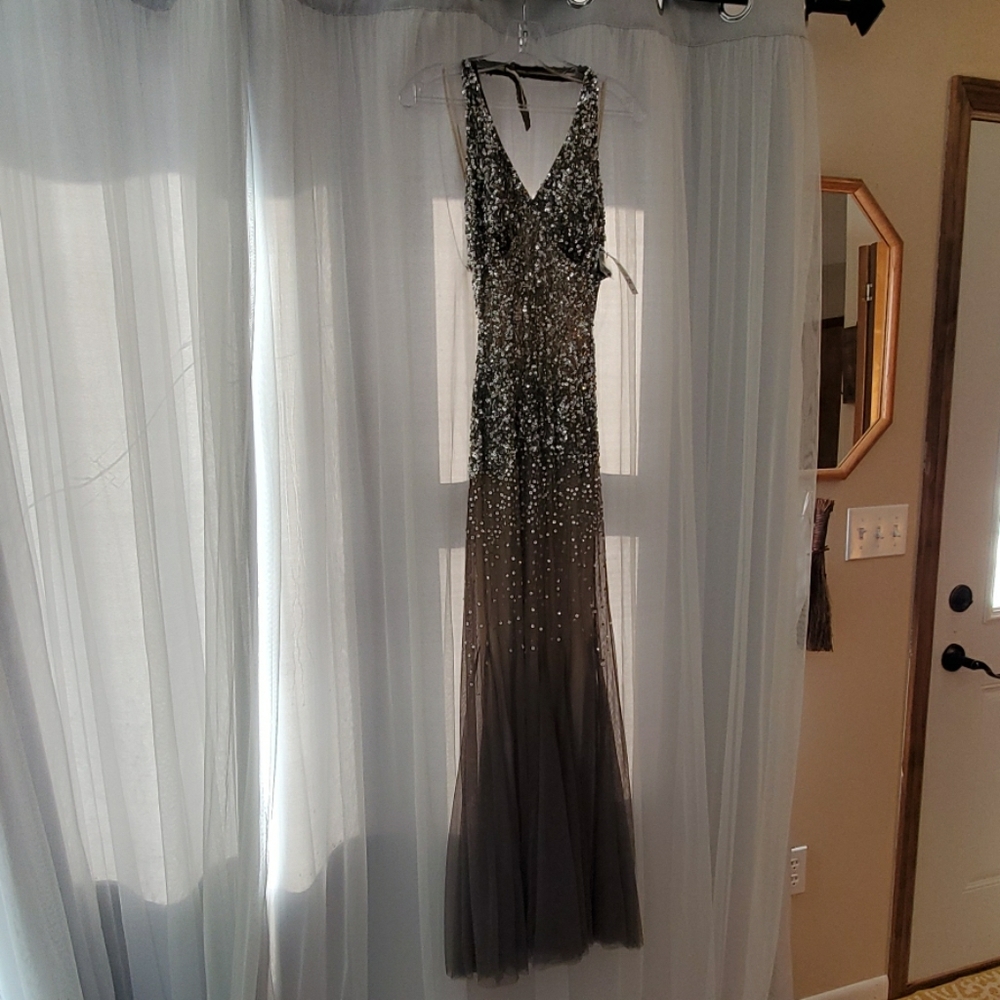Nightway sequin gown